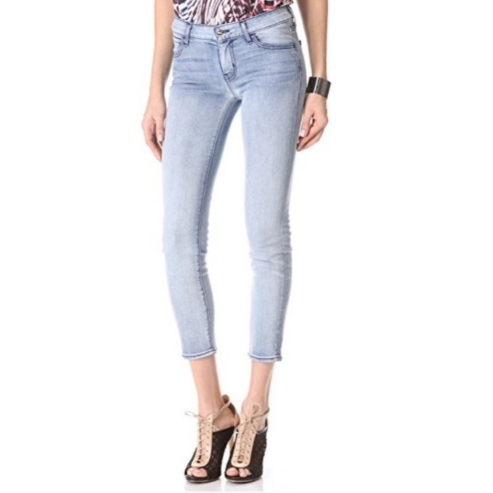 J Brand Cropped Light Wash Skinny Jeans